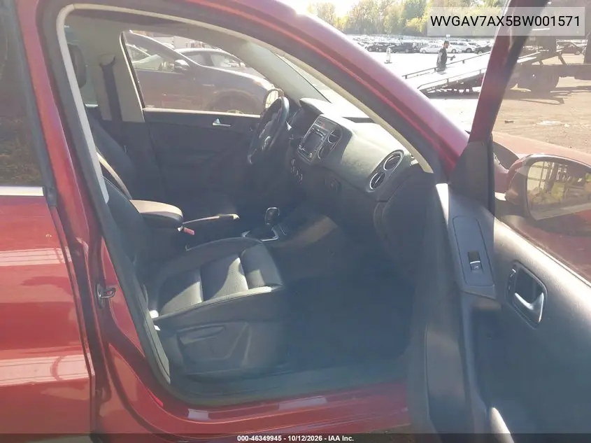 2011 VOLKSWAGEN TIGUAN VIN WVGAV7AX5BW001571 — фото 5