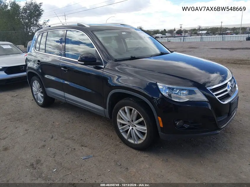 VOLKSWAGEN TIGUAN 2011, VIN WVGAV7AX6BW548669