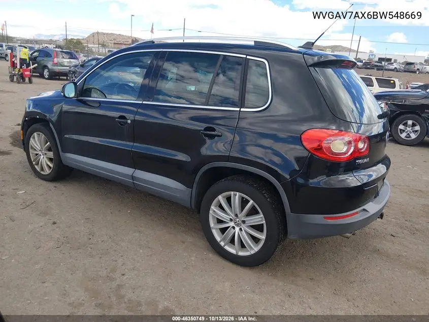 2011 VOLKSWAGEN TIGUAN VIN WVGAV7AX6BW548669 — фото 3