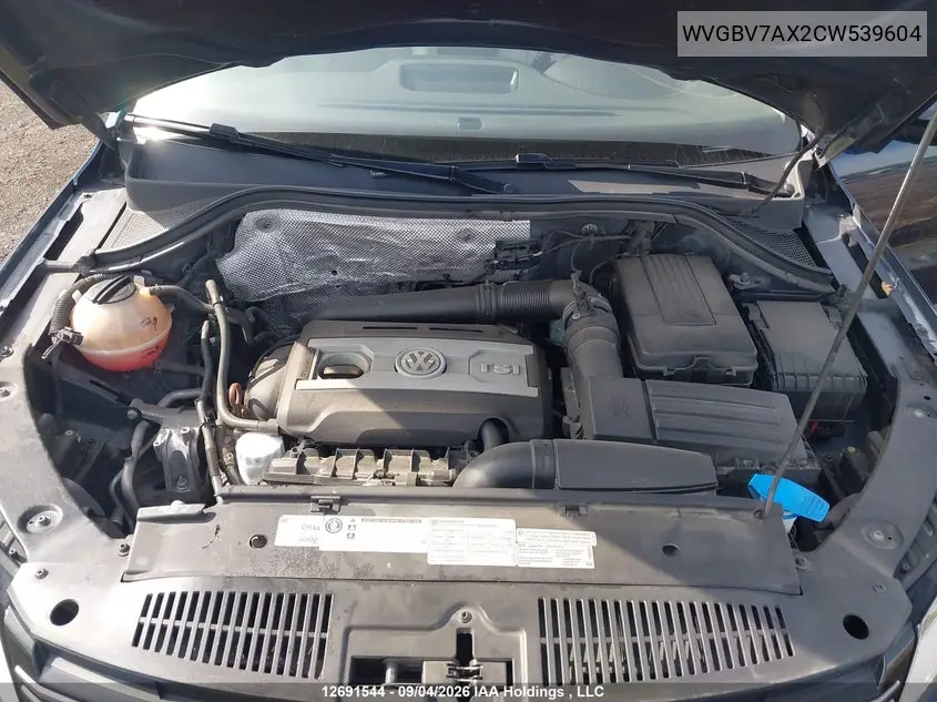 2012 VOLKSWAGEN TIGUAN VIN WVGBV7AX2CW539604 — фото 10