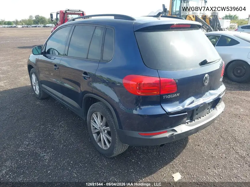 2012 VOLKSWAGEN TIGUAN VIN WVGBV7AX2CW539604 — фото 3