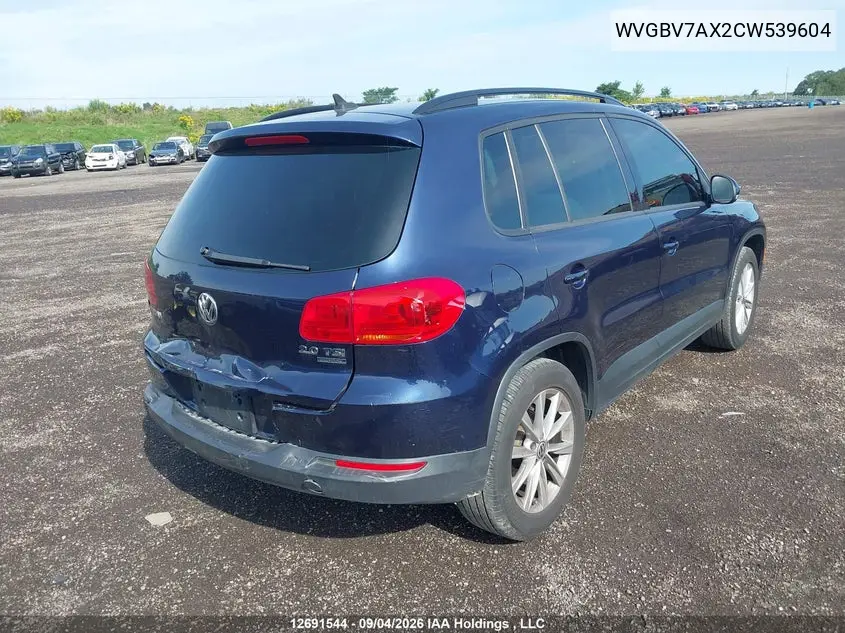 2012 VOLKSWAGEN TIGUAN VIN WVGBV7AX2CW539604 — фото 4