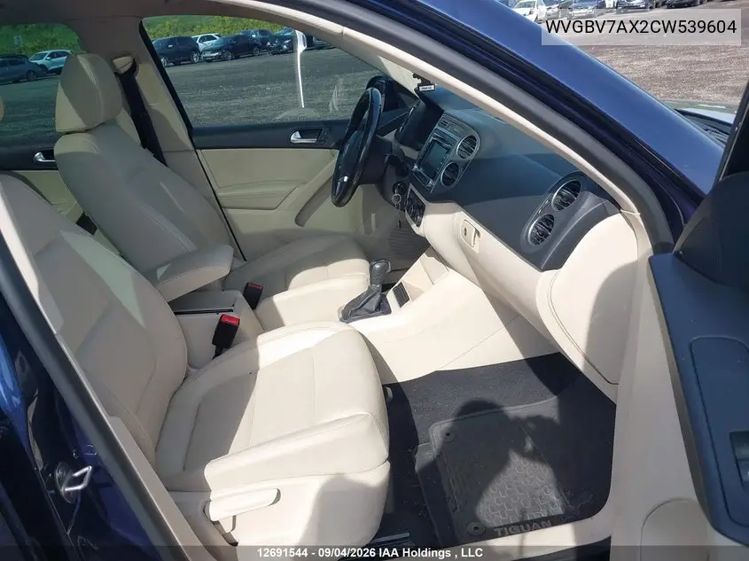 2012 VOLKSWAGEN TIGUAN VIN WVGBV7AX2CW539604 — фото 5