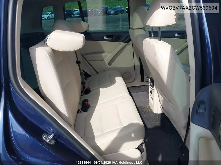 2012 VOLKSWAGEN TIGUAN VIN WVGBV7AX2CW539604 — фото 8
