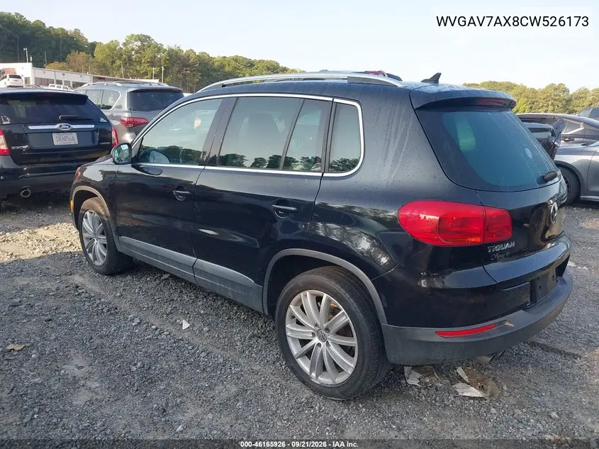 2012 VOLKSWAGEN TIGUAN VIN WVGAV7AX8CW526173 — фото 3