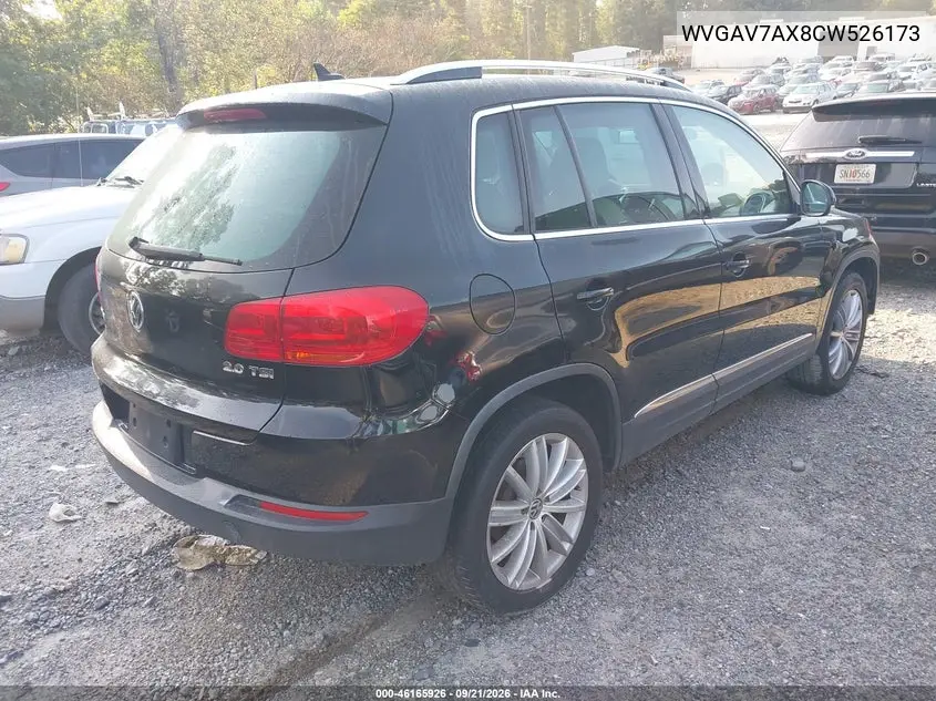 2012 VOLKSWAGEN TIGUAN VIN WVGAV7AX8CW526173 — фото 4