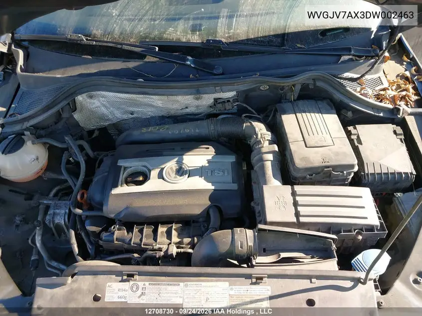 2013 VOLKSWAGEN TIGUAN VIN WVGJV7AX3DW002463 — фото 10