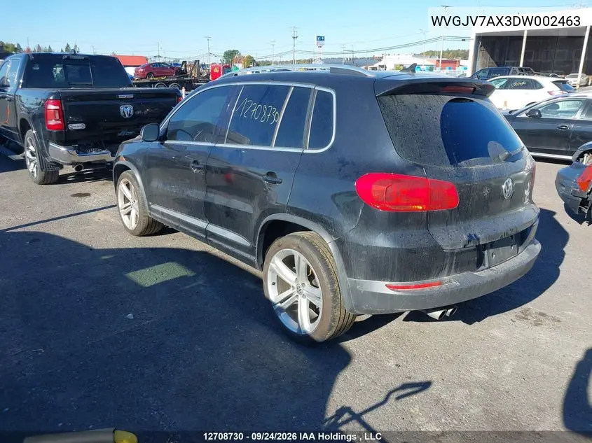 2013 VOLKSWAGEN TIGUAN VIN WVGJV7AX3DW002463 — фото 3