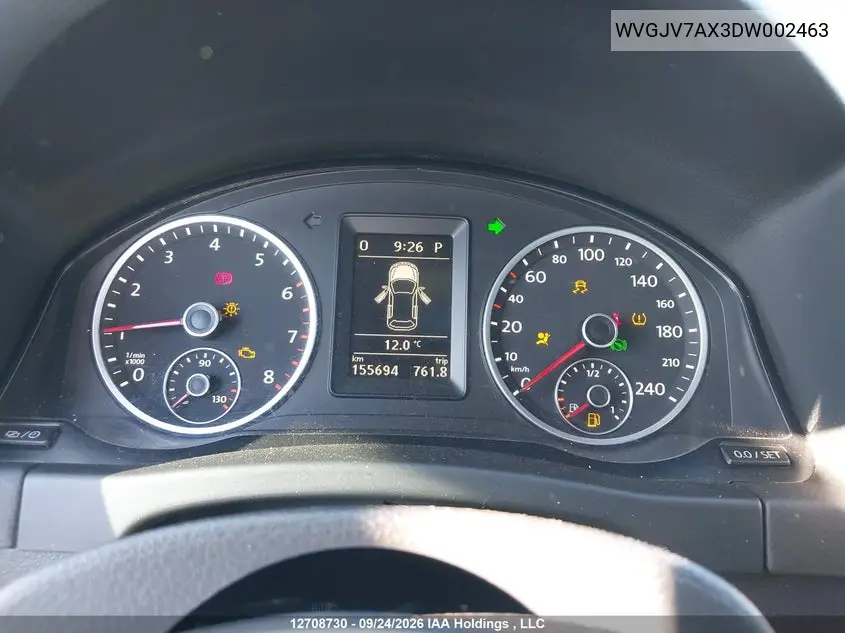2013 VOLKSWAGEN TIGUAN VIN WVGJV7AX3DW002463 — фото 7
