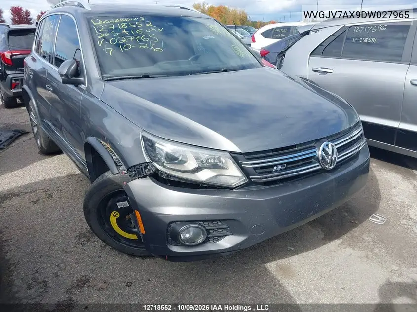 VOLKSWAGEN TIGUAN 2013, VIN WVGJV7AX9DW027965