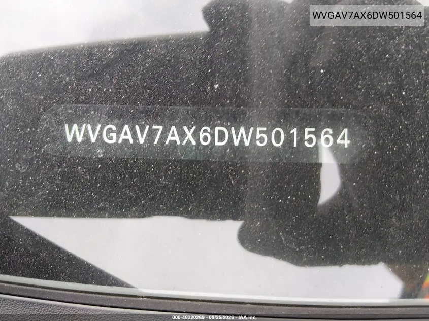 2013 VOLKSWAGEN TIGUAN VIN WVGAV7AX6DW501564 — фото 11
