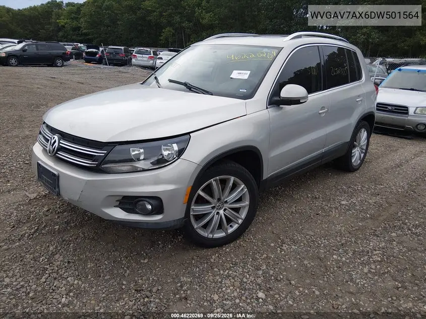 2013 VOLKSWAGEN TIGUAN VIN WVGAV7AX6DW501564 — фото 2