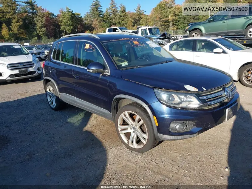 VOLKSWAGEN TIGUAN 2013, VIN WVGAV7AX5DW507503