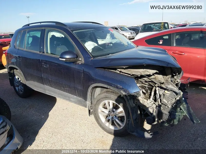 VOLKSWAGEN TIGUAN 2014, VIN WVGJV3AX6EW599280