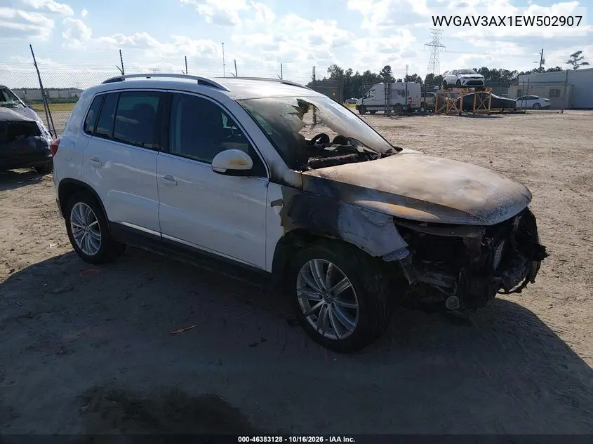 VOLKSWAGEN TIGUAN 2014, VIN WVGAV3AX1EW502907