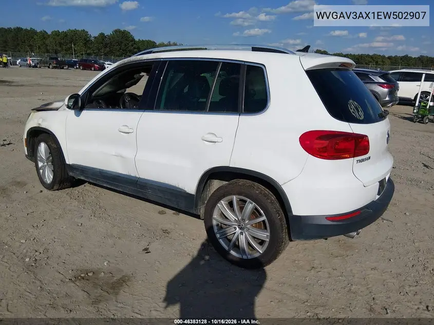 2014 VOLKSWAGEN TIGUAN VIN WVGAV3AX1EW502907 — фото 3