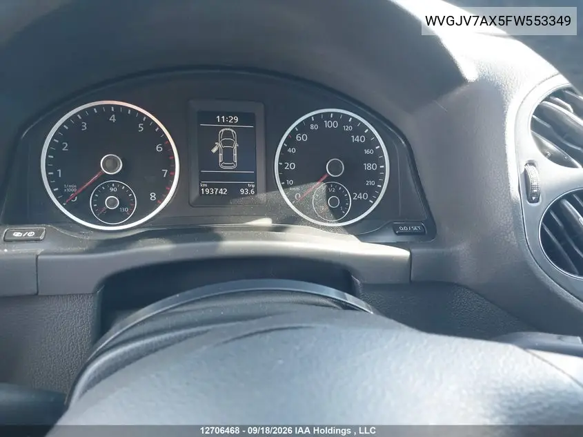 2015 VOLKSWAGEN TIGUAN VIN WVGJV7AX5FW553349 — фото 7