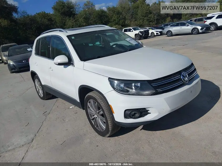VOLKSWAGEN TIGUAN 2015, VIN WVGAV7AX7FW597207