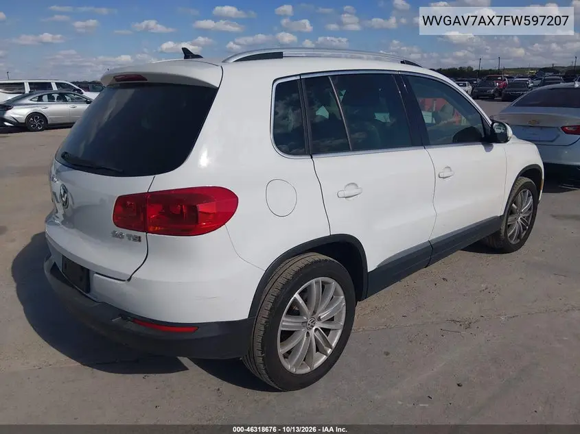 2015 VOLKSWAGEN TIGUAN VIN WVGAV7AX7FW597207 — фото 4