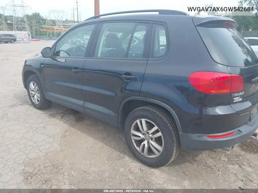 2016 VOLKSWAGEN TIGUAN VIN WVGAV7AX6GW542684 — фото 3