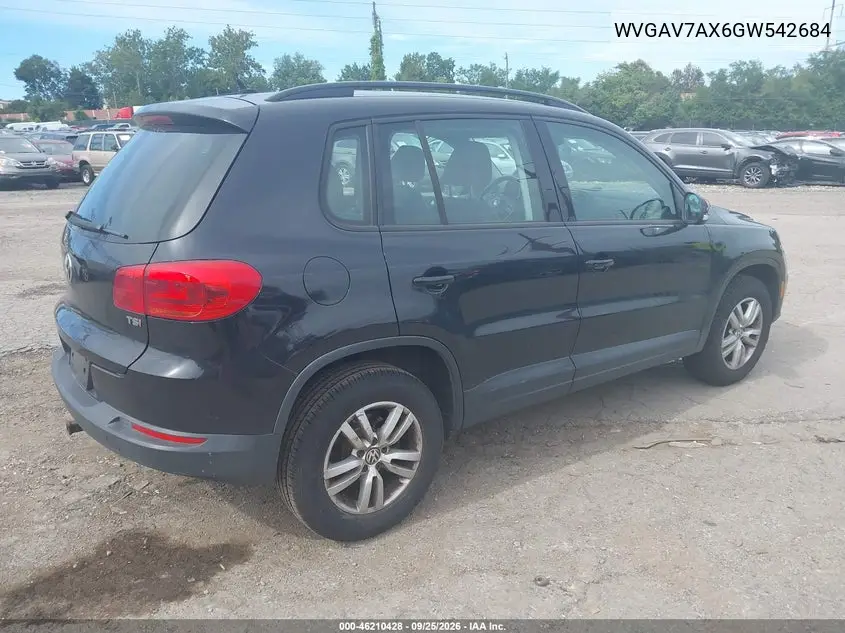 2016 VOLKSWAGEN TIGUAN VIN WVGAV7AX6GW542684 — фото 4