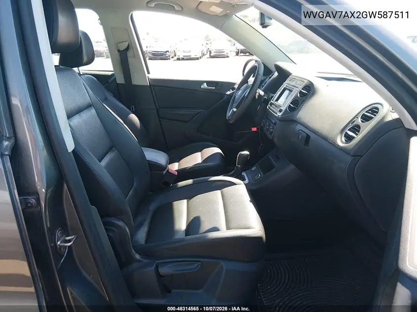 2016 VOLKSWAGEN TIGUAN VIN WVGAV7AX2GW587511 — фото 5