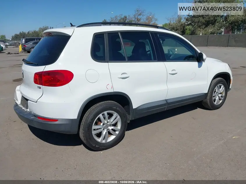 2016 VOLKSWAGEN TIGUAN VIN WVGAV7AX4GW523809 — фото 4
