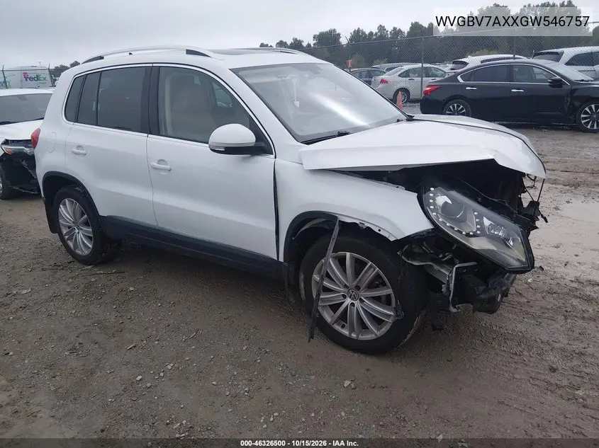 VOLKSWAGEN TIGUAN 2016, VIN WVGBV7AXXGW546757