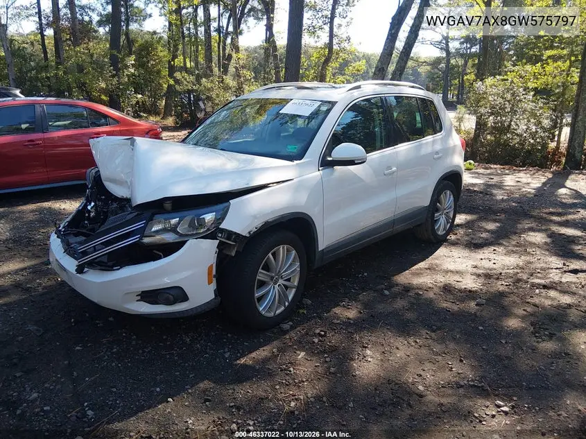 2016 VOLKSWAGEN TIGUAN VIN WVGAV7AX8GW575797 — фото 2