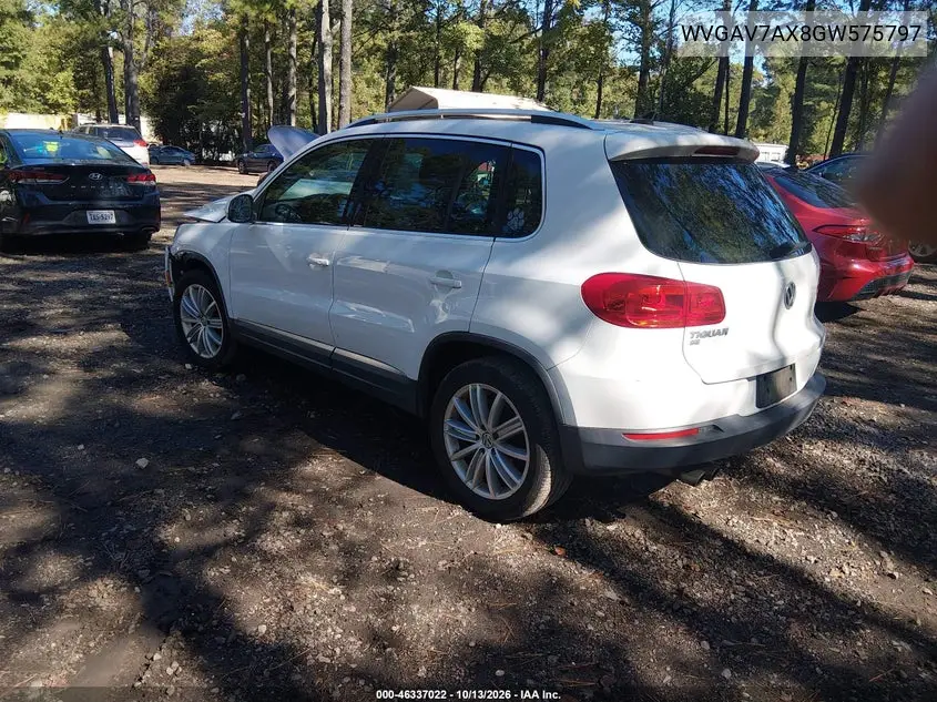 2016 VOLKSWAGEN TIGUAN VIN WVGAV7AX8GW575797 — фото 3