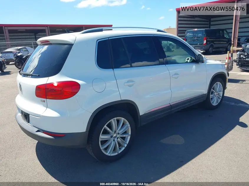 2016 VOLKSWAGEN TIGUAN VIN WVGAV7AX6GW550476 — фото 4