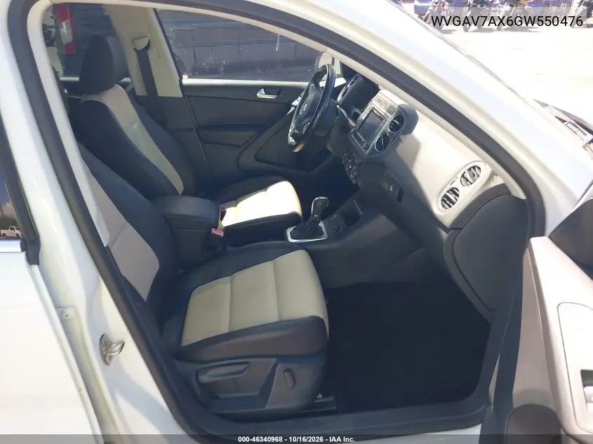 2016 VOLKSWAGEN TIGUAN VIN WVGAV7AX6GW550476 — фото 5
