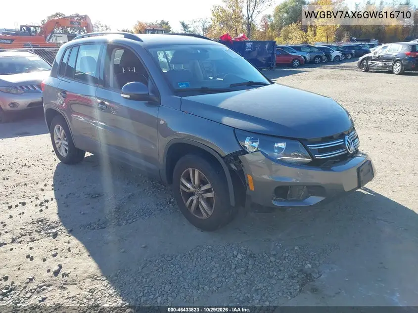 VOLKSWAGEN TIGUAN 2016, VIN WVGBV7AX6GW616710