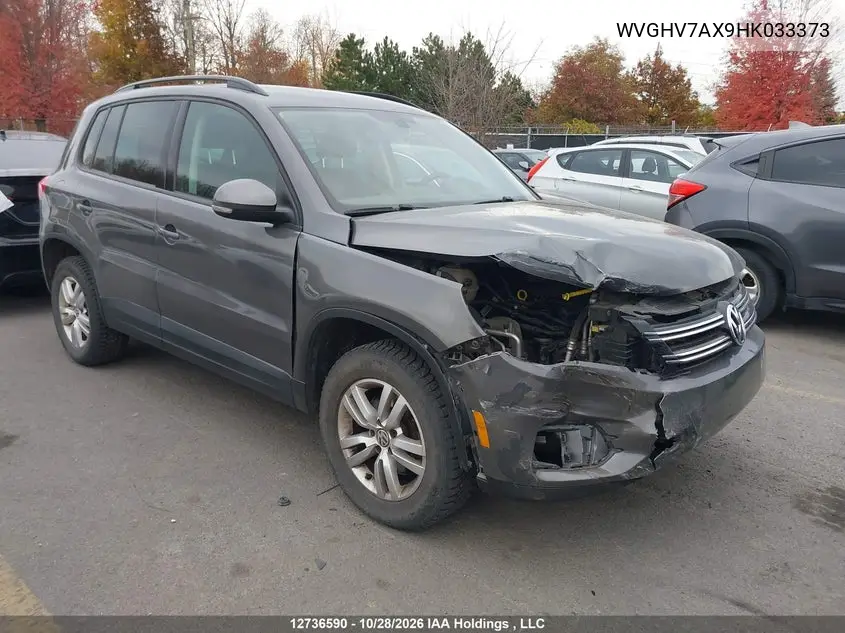 VOLKSWAGEN TIGUAN 2017, VIN WVGHV7AX9HK033373