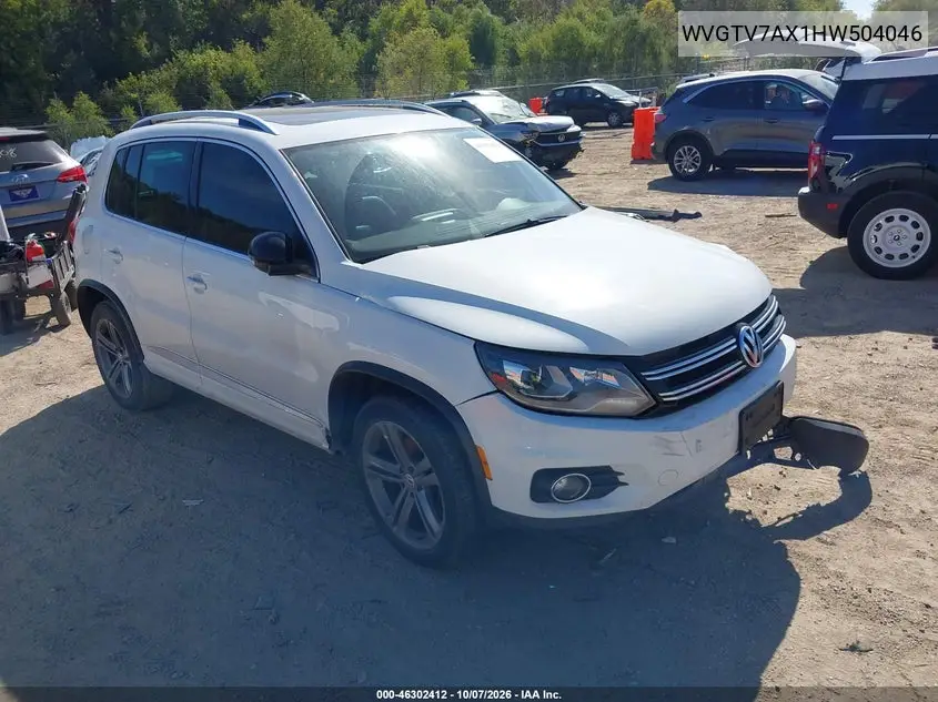 VOLKSWAGEN TIGUAN 2017, VIN WVGTV7AX1HW504046