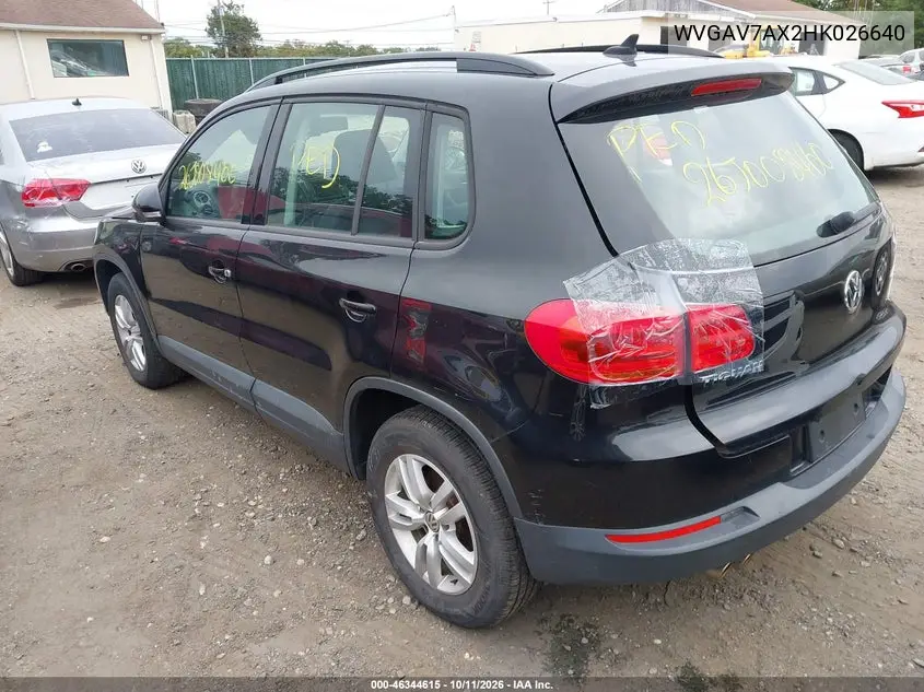 2017 VOLKSWAGEN TIGUAN VIN WVGAV7AX2HK026640 — фото 3