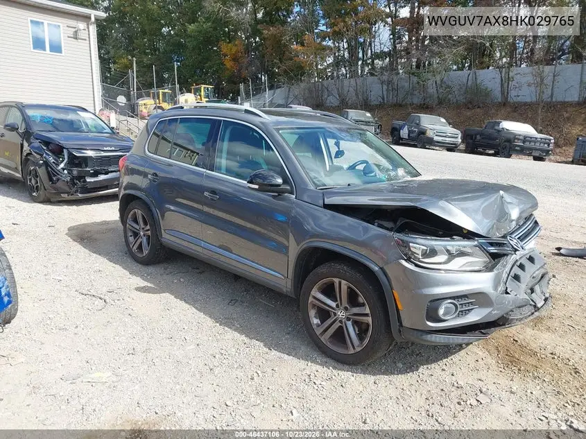 VOLKSWAGEN TIGUAN 2017, VIN WVGUV7AX8HK029765