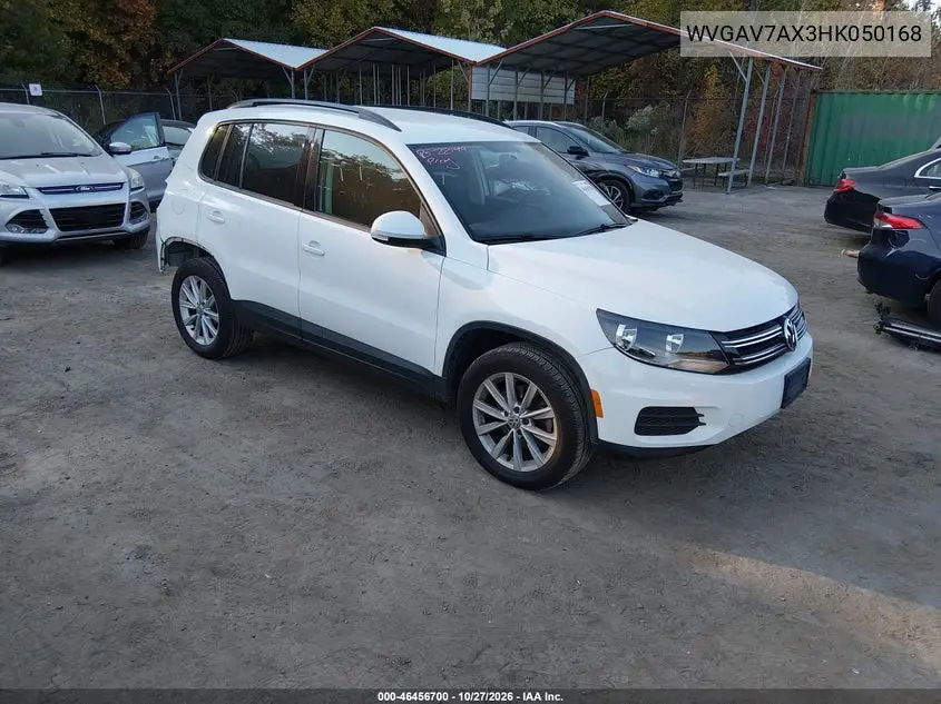 VOLKSWAGEN TIGUAN 2017, VIN WVGAV7AX3HK050168