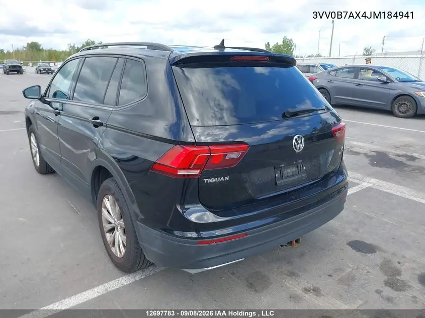 2018 VOLKSWAGEN TIGUAN VIN 3VV0B7AX4JM184941 — фото 3