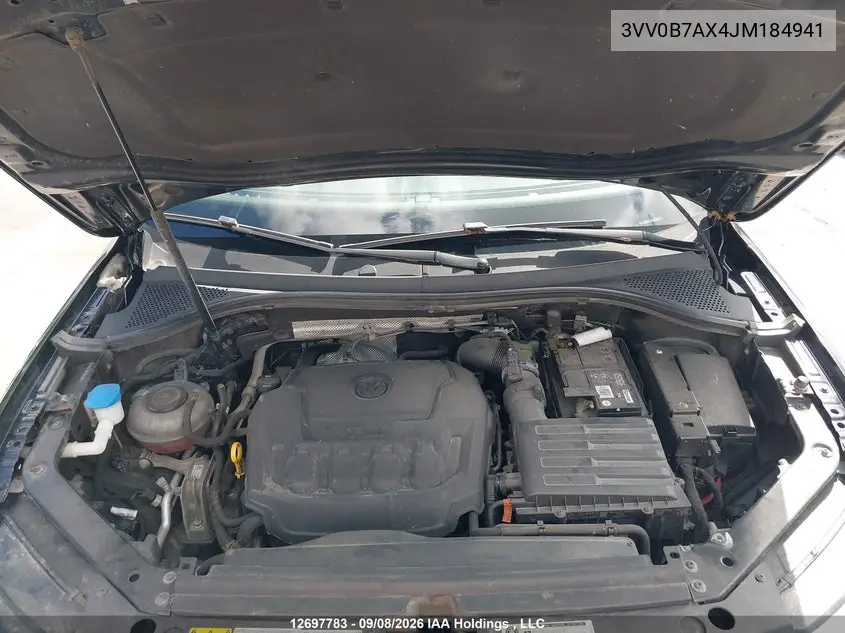 2018 VOLKSWAGEN TIGUAN VIN 3VV0B7AX4JM184941 — фото 9