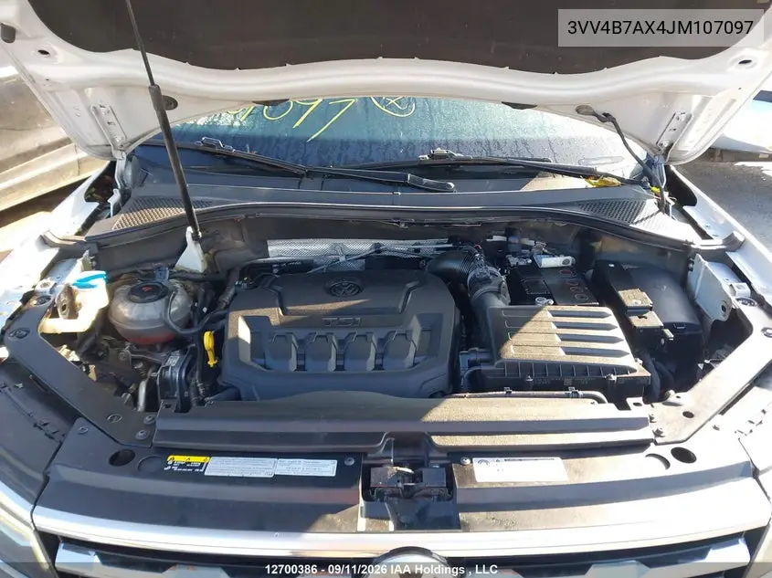 2018 VOLKSWAGEN TIGUAN VIN 3VV4B7AX4JM107097 — фото 10