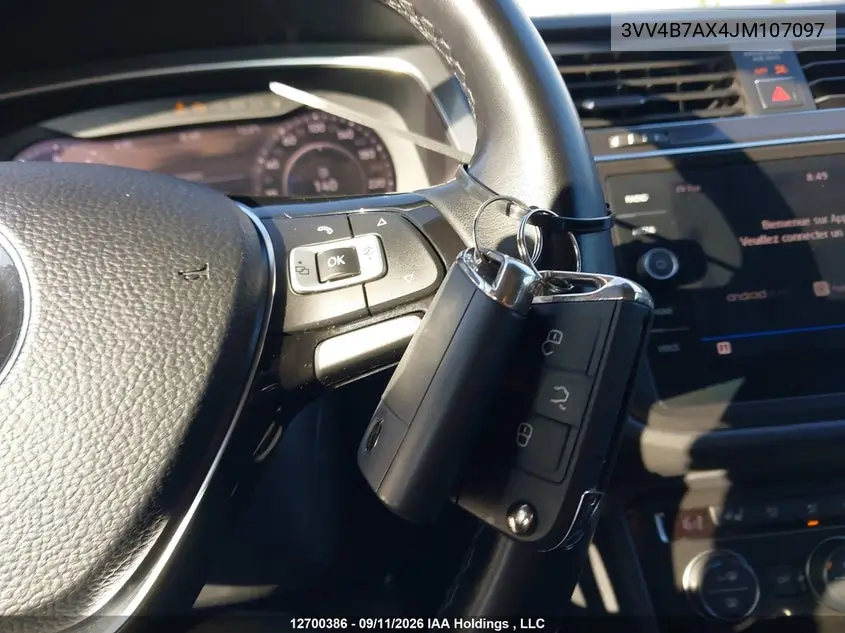 2018 VOLKSWAGEN TIGUAN VIN 3VV4B7AX4JM107097 — фото 11