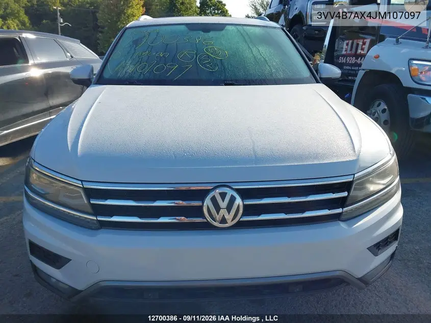 2018 VOLKSWAGEN TIGUAN VIN 3VV4B7AX4JM107097 — фото 12