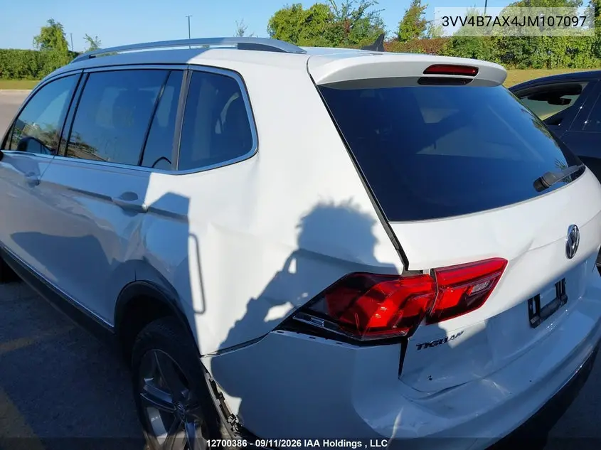 2018 VOLKSWAGEN TIGUAN VIN 3VV4B7AX4JM107097 — фото 3