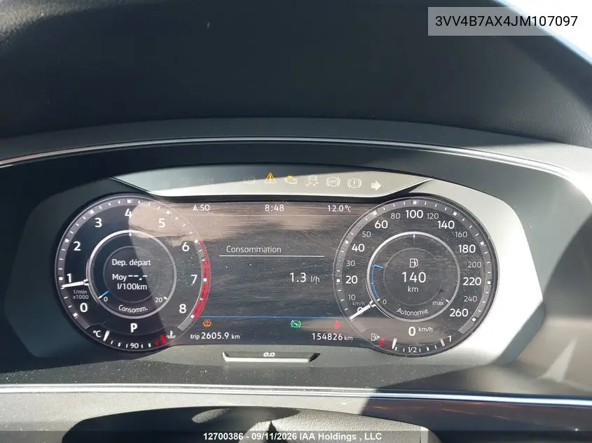 2018 VOLKSWAGEN TIGUAN VIN 3VV4B7AX4JM107097 — фото 7