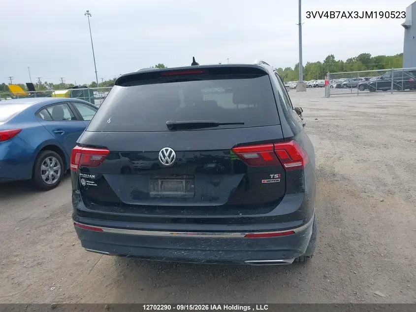 2018 VOLKSWAGEN TIGUAN VIN 3VV4B7AX3JM190523 — фото 17