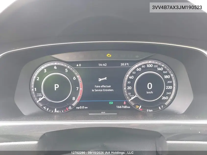 2018 VOLKSWAGEN TIGUAN VIN 3VV4B7AX3JM190523 — фото 7