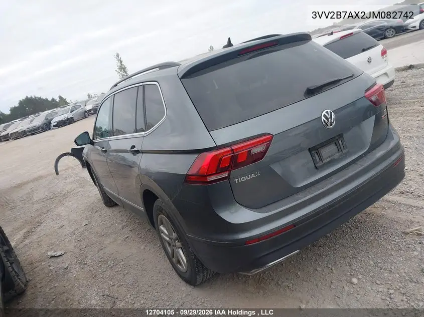 2018 VOLKSWAGEN TIGUAN VIN 3VV2B7AX2JM082742 — фото 3