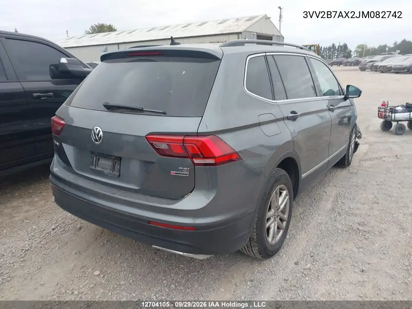 2018 VOLKSWAGEN TIGUAN VIN 3VV2B7AX2JM082742 — фото 4