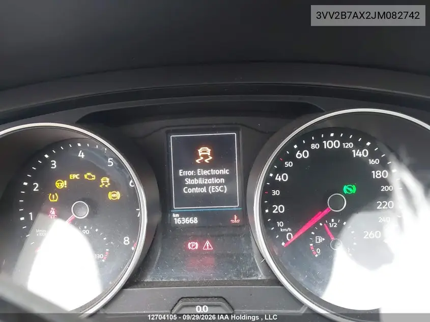 2018 VOLKSWAGEN TIGUAN VIN 3VV2B7AX2JM082742 — фото 7